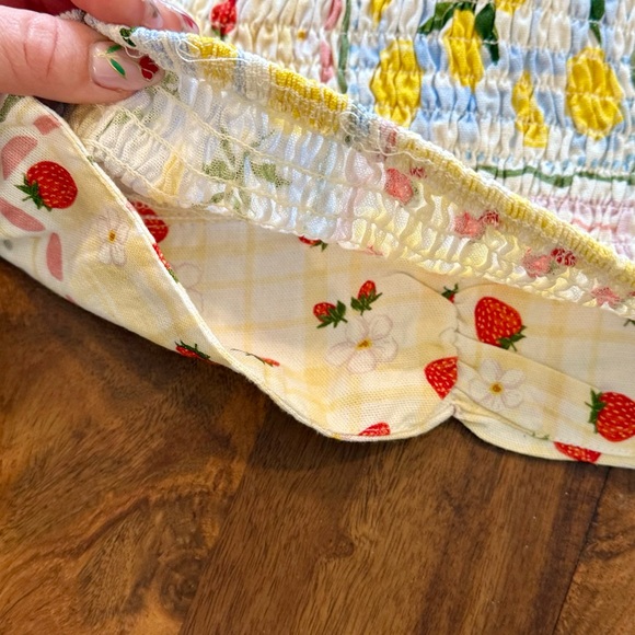 Strawberry Lemon Print Bandeau Top - Picture 8 of 8